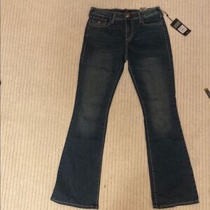 BECCA SN MR FLAP BOOTCUT. Women's Blue Jeans